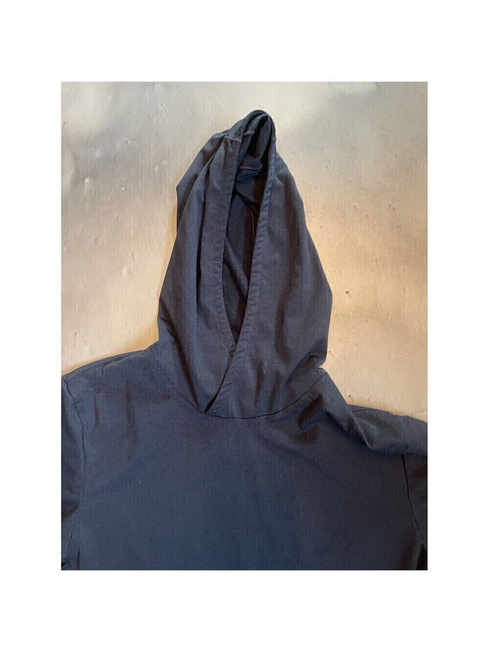 Prana Breathe Womens Dark Gray Hoodie Pullover Sz Small Kangaroo Pocket Long Slv - Picture 3 of 7